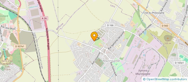 localisation de l'entreprise MONSIEUR GEOFFREY CUVILLIER  MAZINGARBE