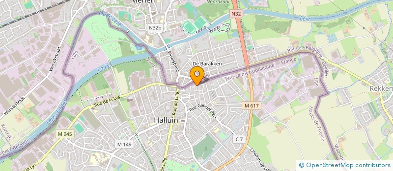 localisation de l'entreprise MONSIEUR GEOFFREY DELESALLE  HALLUIN