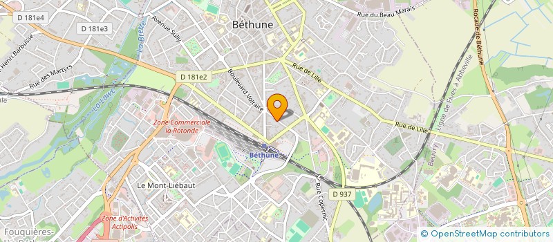 localisation de l'entreprise MONSIEUR GEOFFREY DHAINE  BETHUNE