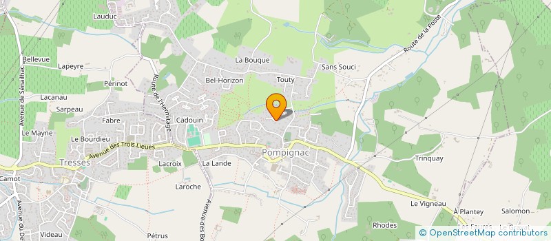 localisation de l'entreprise MONSIEUR GEOFFREY GAUDIN  POMPIGNAC