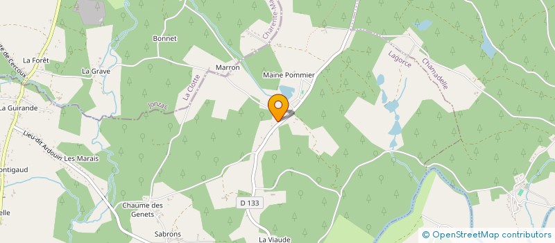 localisation de l'entreprise MONSIEUR GEOFFREY GUILLET  LAGORCE