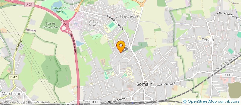 localisation de l'entreprise MONSIEUR GEOFFREY HUYGHE  MAUBEUGE