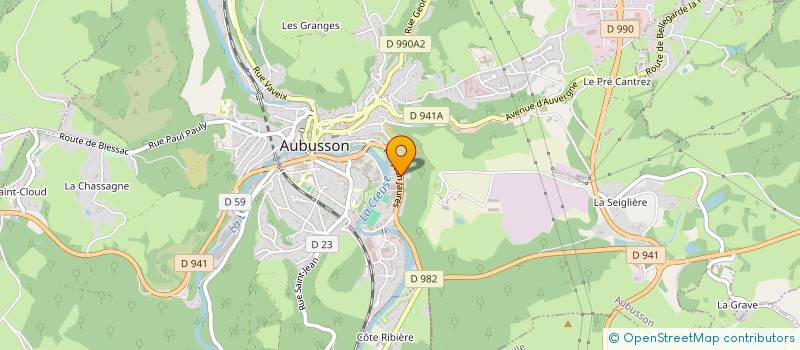 localisation de l'entreprise MONSIEUR GEOFFREY IDIER à AUBUSSON
