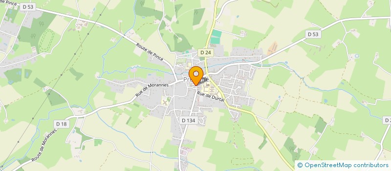 localisation de l'entreprise MONSIEUR GEOFFREY LEBRETON  PRECIGNE