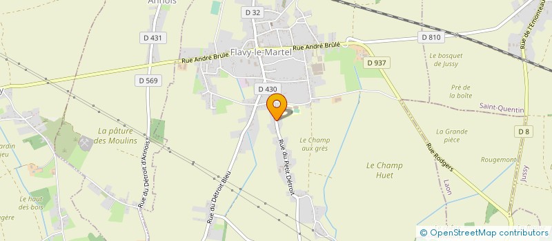 localisation de l'entreprise MONSIEUR GEOFFREY MOREAUX à FLAVY-LE-MARTEL