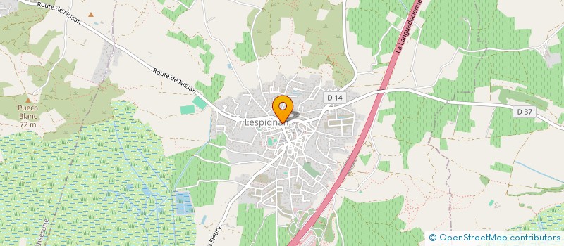localisation de l'entreprise MONSIEUR GEOFFREY POUJOL  LESPIGNAN