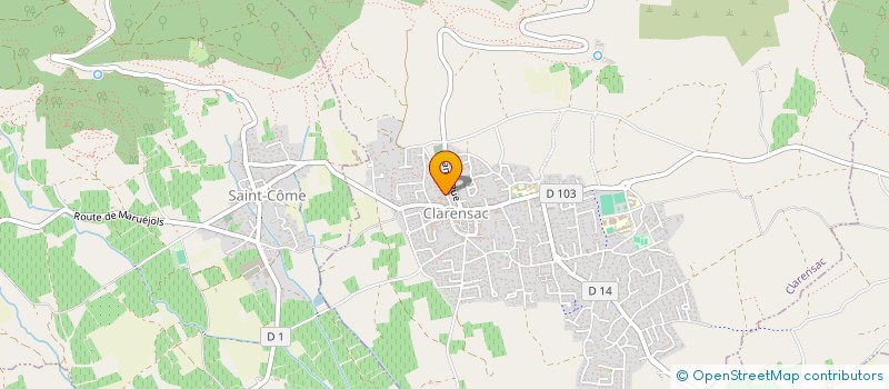 localisation de l'entreprise MONSIEUR GEOFFREY RONSO  CLARENSAC