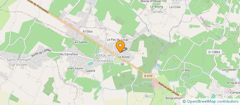 localisation de l'entreprise MONSIEUR GEOFFREY RUGERY  CADILLAC-EN-FRONSADAIS