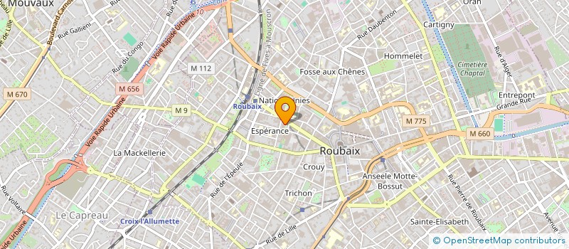 localisation de l'entreprise MONSIEUR GEOFFREY VAN DAMME à ROUBAIX