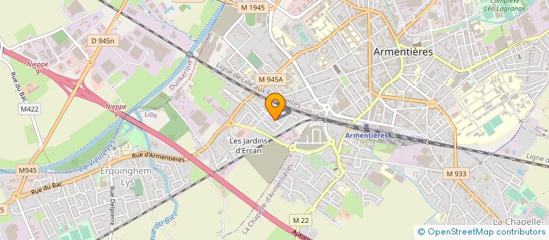 localisation de l'entreprise MONSIEUR GEOFFREY VANSPRANGHE  ERQUINGHEM-LYS