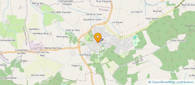 localisation de l'entreprise MONSIEUR GEOFFREY VASSELLIER à LOCRONAN