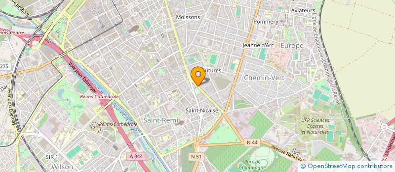 localisation de l'entreprise MONSIEUR GEOFFREY VERNANT  REIMS