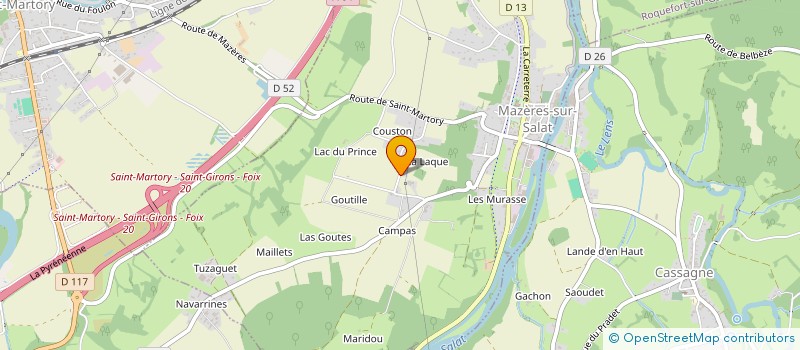 localisation de l'entreprise MONSIEUR GEOFFREY ZORZI  MAZERES-SUR-SALAT