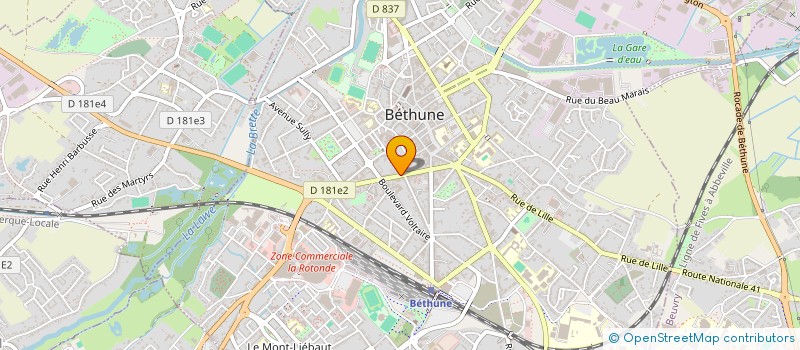 localisation de l'entreprise MONSIEUR GEOFFROY BERQUE à BETHUNE