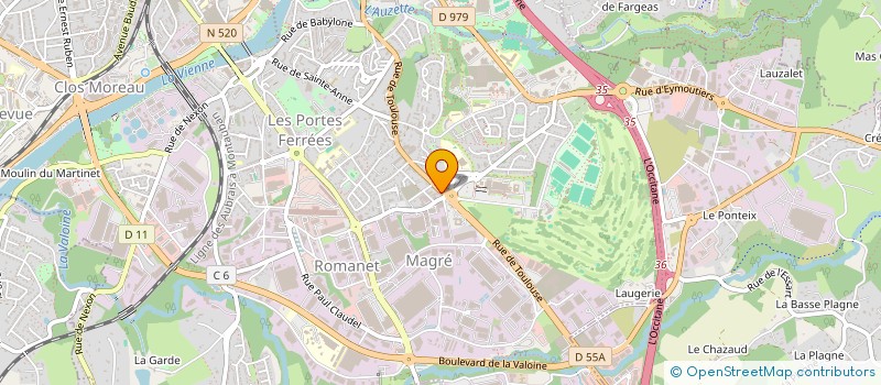 localisation de l'entreprise MONSIEUR GEOFFROY DUCHIER à LIMOGES