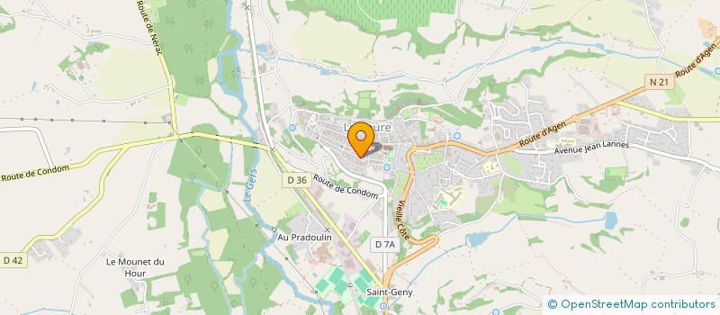 localisation de l'entreprise MONSIEUR GEOFFROY DUVAL  LECTOURE