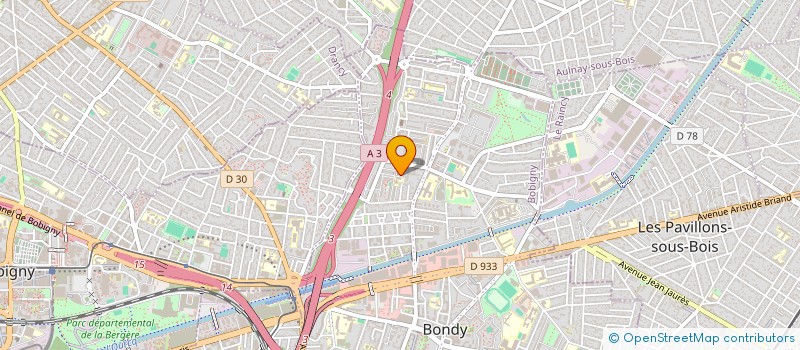 localisation de l'entreprise MONSIEUR GEOFFROY EKILA  BONDY