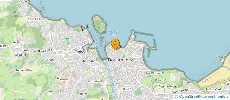 localisation de l'entreprise MONSIEUR GEOFFROY GALLIOT à DOUARNENEZ