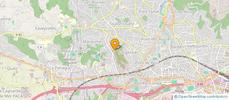 localisation de l'entreprise MONSIEUR GEOFFROY LE MILLOUR WOIRHAYE  TOULON