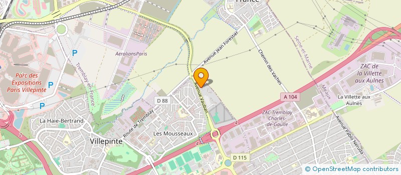 localisation de l'entreprise MONSIEUR GEOFFROY MONIN  VILLEPINTE