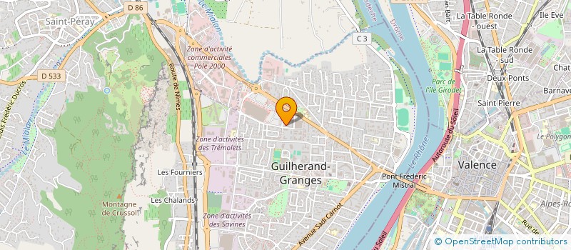 localisation de l'entreprise MONSIEUR GEOFFROY VEYSSILIER  GUILHERAND-GRANGES