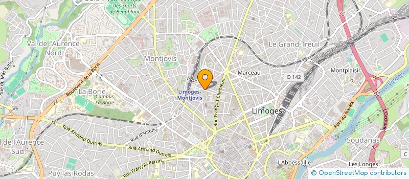 localisation de l'entreprise MONSIEUR GEORGE RUSSELL à LIMOGES