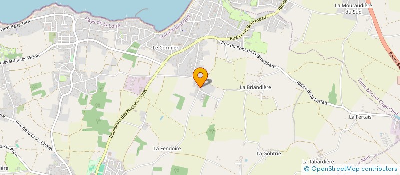localisation de l'entreprise MONSIEUR GEORGES BAHUAUD à LA PLAINE-SUR-MER
