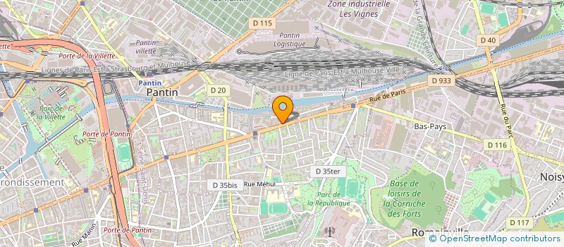 localisation de l'entreprise MONSIEUR GEORGES BALMY à PANTIN