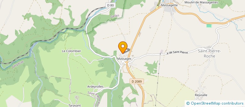 localisation de l'entreprise MONSIEUR GEORGES BARDIN  SAINT-PIERRE-ROCHE