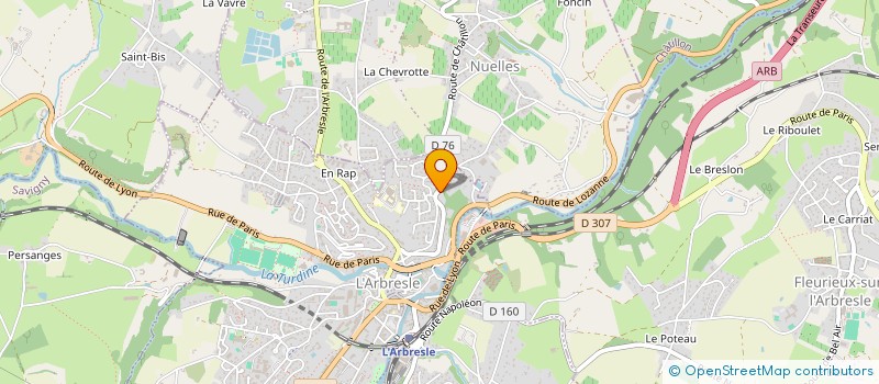 localisation de l'entreprise MONSIEUR GEORGES BENHAMOU  L'ARBRESLE