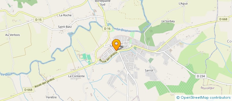 localisation de l'entreprise MONSIEUR GEORGES BERNEDE à MONSEGUR