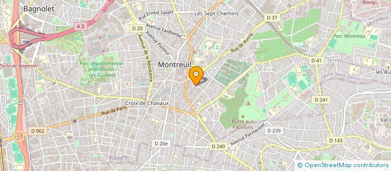 localisation de l'entreprise MONSIEUR GEORGES BERTRAND à MONTREUIL