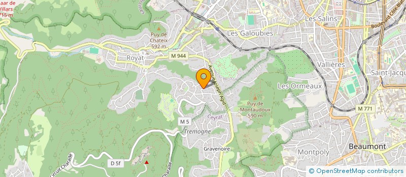 localisation de l'entreprise MONSIEUR GEORGES BESSET à ROYAT