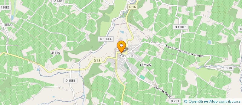 localisation de l'entreprise MONSIEUR GEORGES BOUCHEREAU  GENSAC