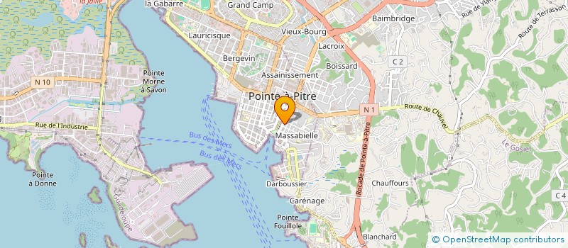 localisation de l'entreprise MONSIEUR GEORGES BOURGUIGNON à POINTE-A-PITRE