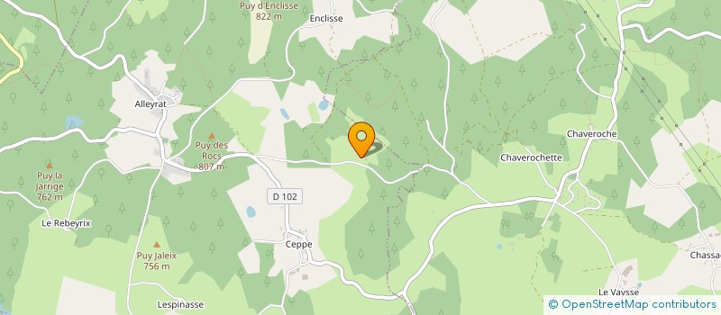 localisation de l'entreprise MONSIEUR GEORGES BRETTE  ALLEYRAT