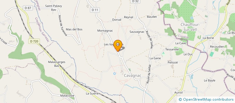 localisation de l'entreprise MONSIEUR GEORGES BRIAT à CAVAGNAC
