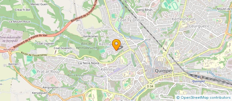 localisation de l'entreprise MONSIEUR GEORGES CAILLAT  QUIMPER