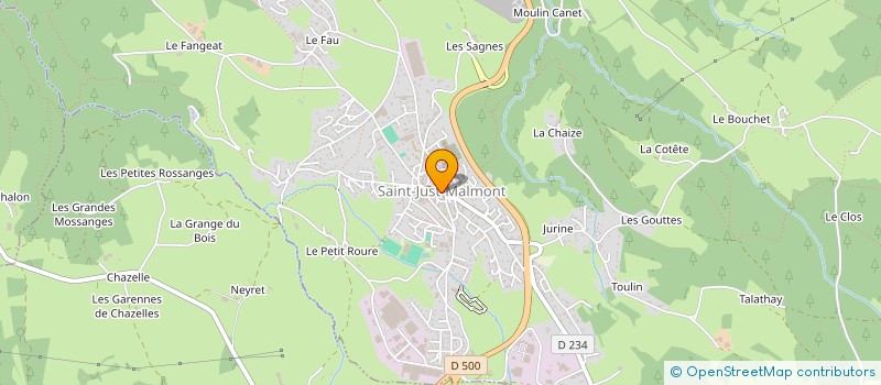 localisation de l'entreprise MONSIEUR GEORGES CHAPELON  SAINT-JUST-MALMONT