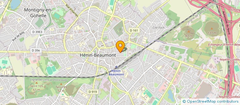 localisation de l'entreprise MONSIEUR GEORGES CLAUDE WARTELLE  HENIN-BEAUMONT