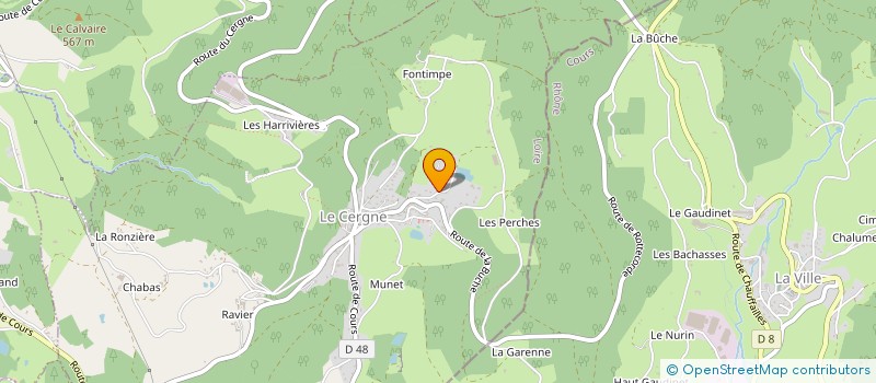 localisation de l'entreprise MONSIEUR GEORGES COILLARD  CERGNE (LE)