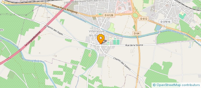 localisation de l'entreprise MONSIEUR GEORGES CRIBEL à VILLENEUVE-LES-BEZIERS