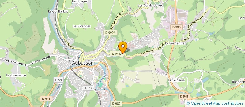 localisation de l'entreprise MONSIEUR GEORGES DELBAST à AUBUSSON