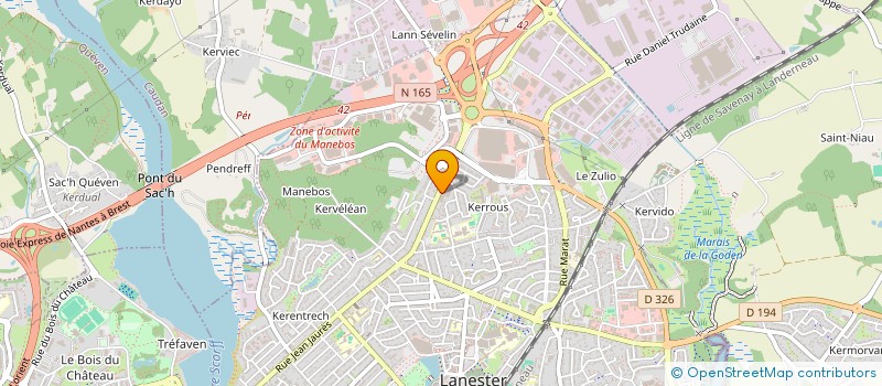 localisation de l'entreprise MONSIEUR GEORGES DULISCOUET  LANESTER