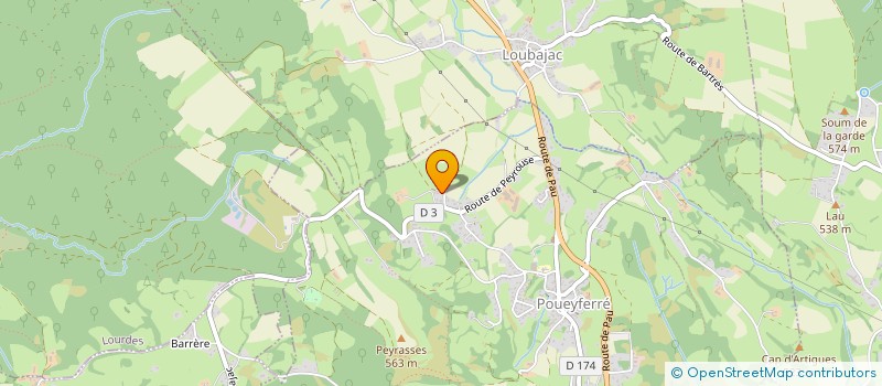 localisation de l'entreprise MONSIEUR GEORGES DULONG  POUEYFERRE