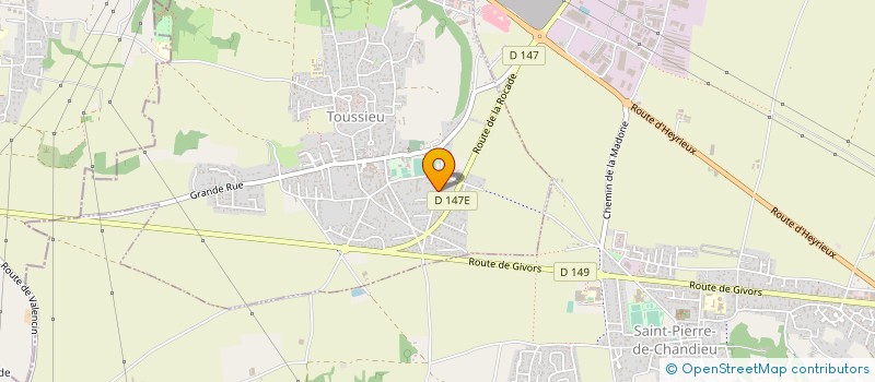 localisation de l'entreprise MONSIEUR GEORGES DUVILLARD  TOUSSIEU