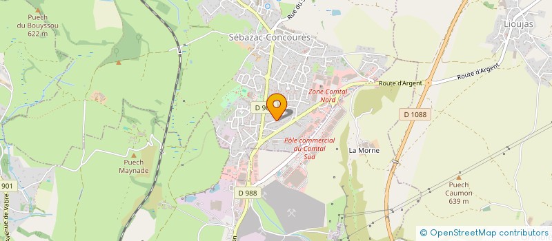 localisation de l'entreprise MONSIEUR GEORGES ENJALBERT à SEBAZAC-CONCOURES