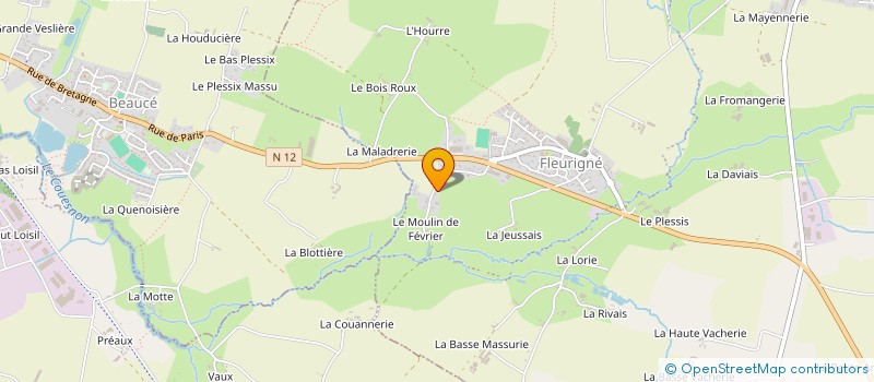 localisation de l'entreprise MONSIEUR GEORGES FAYER  SAINT-GERMAIN-EN-COGLES