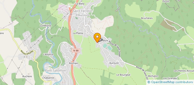 localisation de l'entreprise MONSIEUR GEORGES GANDON à SAINT-FERREOL-D'AUROURE