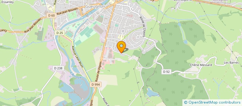 localisation de l'entreprise MONSIEUR GEORGES GODARD  GUEUGNON